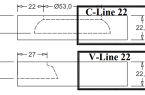 Profil C-Line til V-Line